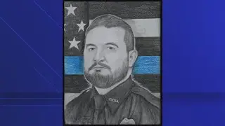Northeast Ohio artist dedicates portrait to fallen Lorain police officer Phillip Wagner