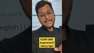 Update for ICAR IARI T1 Aspirants!!!