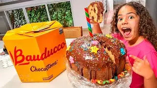 RECEBI O MAIOR PANETONE DE TODOS * Esse é gigante *