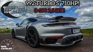 Лучший 911! TECHART 992 Turbo S! ОБЗОР+ОТЗЫВ! 710 л.с. 900 Нм / Moscarblog #porsche #porsche911
