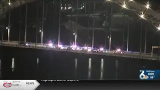 Heavy police presence seen on Centennial Bridge Saturday night