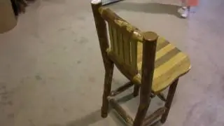 Amish Made Glacier Country Log Furniture Barstool with Back by Montana Woodworks