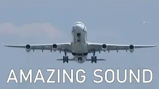 *EXTREMELY RARE* Air X Charter Airbus A340-312 Takeoff San Diego