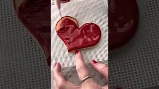 Valentine's Heart | Cookie Decorating #shorts