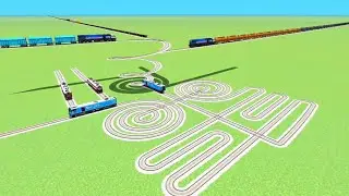 TRAIN💖 CROSSIN CIRCLES SNAKETRACK RISKY UTRUN 🐍SHARP CURVE RAILRAOD RAILWORK BEANG DRIVE
