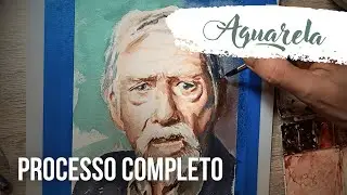 Pintando um retrato em aquarela — processo completo