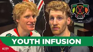 New Blackhawks Sam Rinzel and Oliver Moore discuss signing with the team | CHGO Blackhawks