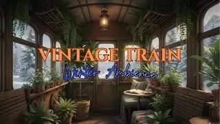 You're on a vintage train traveling through a snowy forest 🚂❄️| Magical Train Ambience