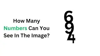 How Many Numbers Can You See In The Image? Number Puzzle with Answer.