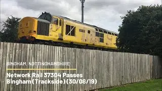 Network Rail 97304 Passes Bingham (Trackside) (30/08/19)