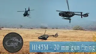 Hungarian Air Force H145M 20 mm gun firing - HForce Waffensystem