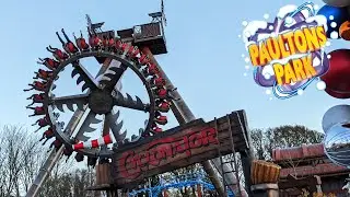 Cyclonator On Ride POV at Tornado Springs Paultons Park (Dec 2021) [4K]