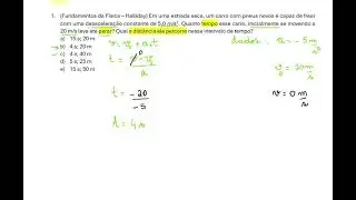 MRUV 1:  EXERCÍCIO DE MOVIMENTO RETILÍNEO UNIFORMEMENTE VARIADO