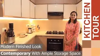 Premium Lacquered Glass Modular Kitchen | Handless Kitchen Powered By Hafele | Kitchen Tour | Lario
