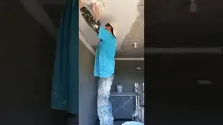 Renovation workers plastering a white wall#workersskills