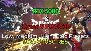 RTX 5080 & RYZEN 9 | Marvel Rivals | FPS Test (Max, High, Med, Low Settings)
