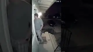 Loyal Dog Scares Off Midnight Burglar &mdash; Real CCTV Moment
