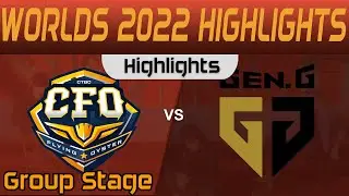 CFO vs GEN Highlights Group Stage Worlds 2022 CTBC Flying Oyster vs Gen.G by Onivia