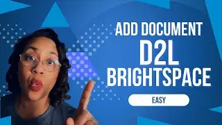 Adding a document to D2L Brightspace
