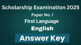 5th Standard SCHOLARSHIP EXAM 2025 |Set A | English 2025| English Medium | Answer Key
