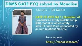 GATE CS 2015 Set 1 | Question: 41 Consider an Entity-Relationship&nbsp;(ER)&nbsp;model in which entity sets&nbsp;E1