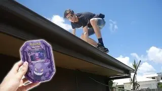 *FLYING RARES* OPENING POKEMON CARDS ON THE ROOF!! - BoosterKings