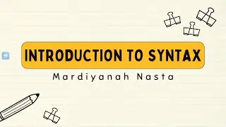 introduction to syntax
