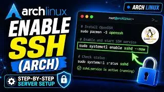 How to enable SSH Server in Arch Linux