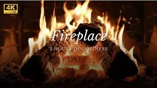 Fireplace Ambience for TV🔥Real Crackling Fire | No Music | 3 Hours Ambience | Relax&Sleep