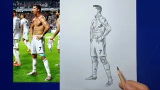 How To Draw Ronaldo Six Pack // Pencil Sketch CR7