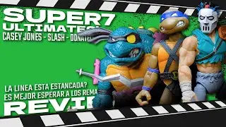 Tortugas Ninja Super 7 Ultimates! Rese&ntilde;a de Donatello, Casey Jones y Slash.