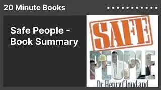 Safe People - Book Summary