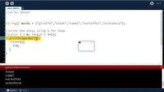Printing an Array with a For Loop