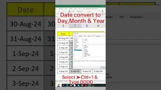 Excel Date Conversion: Convert Date to Day/Month/Year