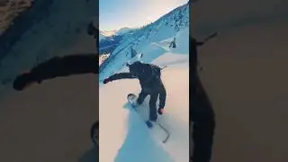 High Speed Snowboarding Ride Ends Buried in Snow ❄️ Snowboarder Snowboard Powder Ride FAIL moments 🏂
