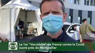 Jacques Witkowski, inauguration du vaccidrive pr&eacute;s de Montpellier