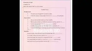 Прогноз аудирования IELTS для предстоящего экзамена Treadle Pump, часть 4