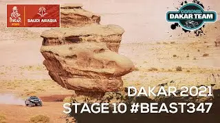 How to change a flat tyre during the rally? Beautiful scenery Saudi Arabia, Dakar 2021 Stage 10