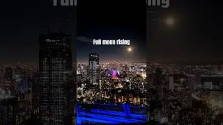 Full moon rising in Tokyo🗼　#timelapse #tokyotower #tokyotravel #nightview