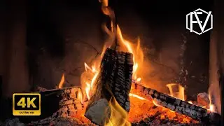 4K video ultra hd fireplace  - fireplace sounds for sleeping