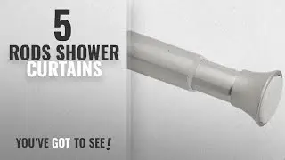 Top 10 Rods Shower Curtains [2018]: AmazonBasics Shower Curtain Tension Rod - 24-36