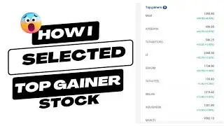 How I Selected the top gainer stock at start of the day. Best Screener?
