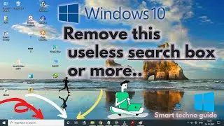 How to Hide Search bar & Cortana Button and task view in Windows 10 - How to hide taskbar on windows