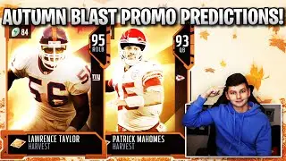 AUTUMN BLAST MASTERS, ALL STARS, AND PLAYER PREDICTIONS! AUTUMN BLAST PROMO PREDICTIONS! | MADDEN 21