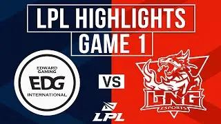 EDG vs LNG Highlights Game 1 | LPL 2025 Split 2 | EDward Gaming vs LNG Esports