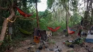 ញាំស្តៅសាច់មាន់ - Camping near waterfront in forest, cooking best food 22/Feb/2024 - Ep214.2