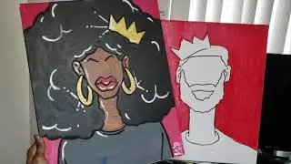 King and Queen Paint and Sip Walkthrough || @PGTheArtist_