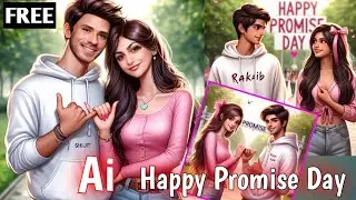 Happy Promise Day Special photo editing #ai