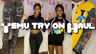 TEMU CLOTHING TRY ON HAUL | jeans, varsity jackets, two pieces, & hoodie