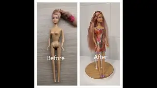 STUNNING BARBIE TRANSFORMATION - SECOND HAND BARBIE HAIR MAKEOVER